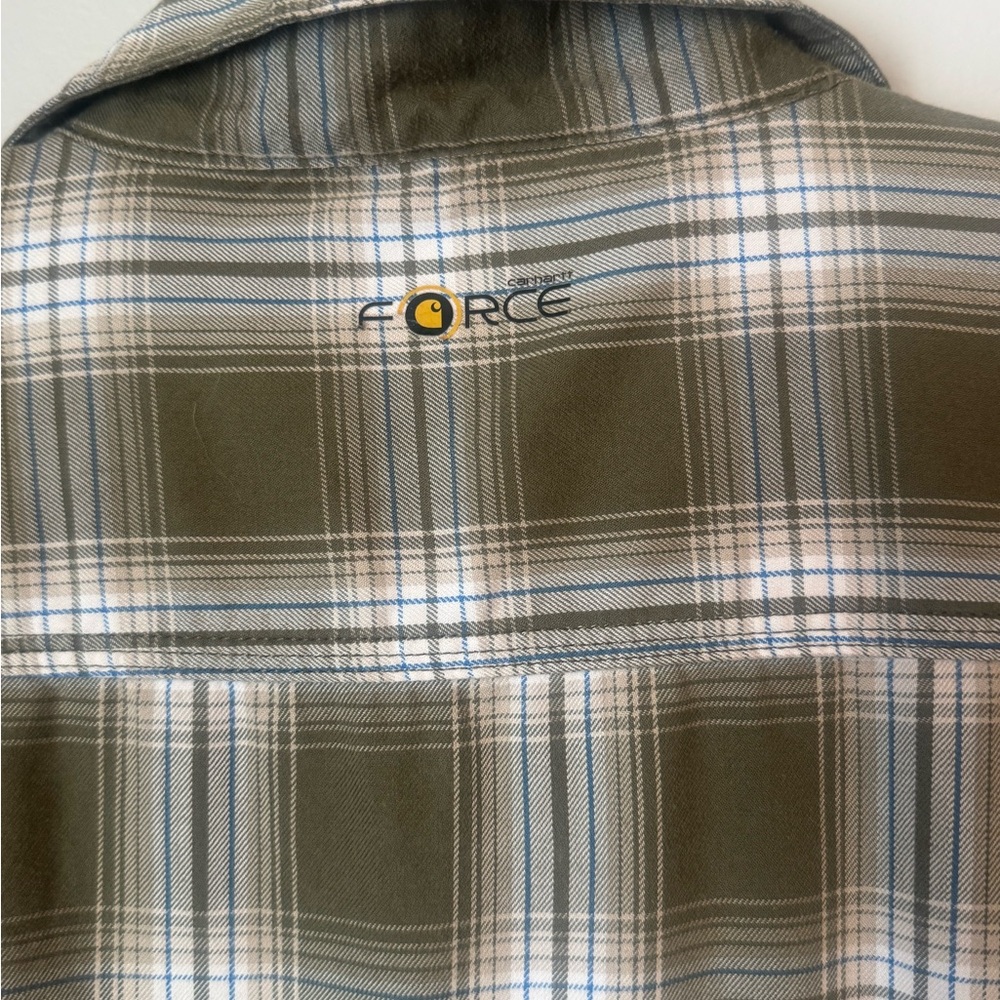 Carhartt Force Green and White Plaid Shirt - Picture 6 of 6